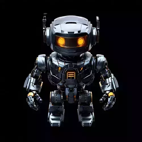 Stylized LowPoly Robot Rigged