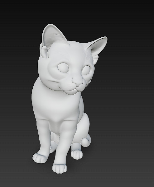 Cat Realistic 3D Model Basic - Low Poly Realistic Low-poly 3D model_8