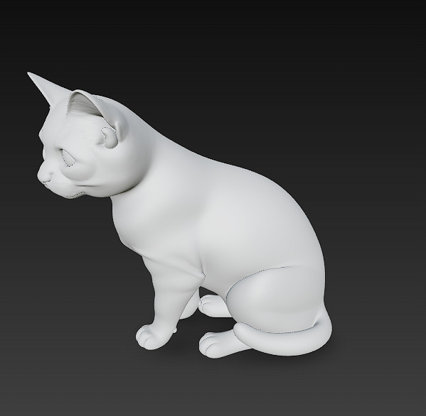 Cat Realistic 3D Model Basic - Low Poly Realistic Low-poly 3D model_9