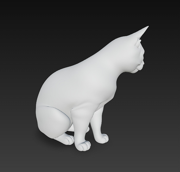 Cat Realistic 3D Model Basic - Low Poly Realistic Low-poly 3D model_11