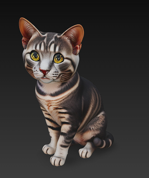 Cat Realistic 3D Model Basic - Low Poly Realistic Low-poly 3D model_2