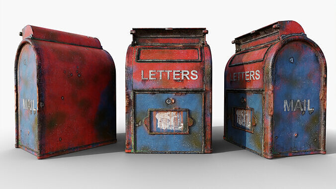 Mail Box V2 Low-poly 3D model