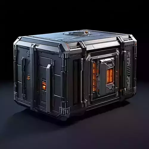 SciFi Storage Container Game Asset