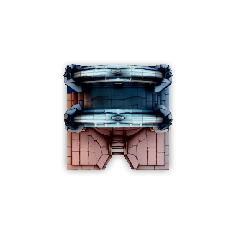 Gothic Arch Window Stained Glass Low-poly 3D model_7