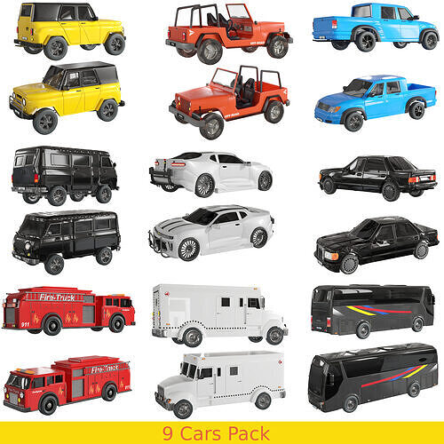 car pack 1 3D model