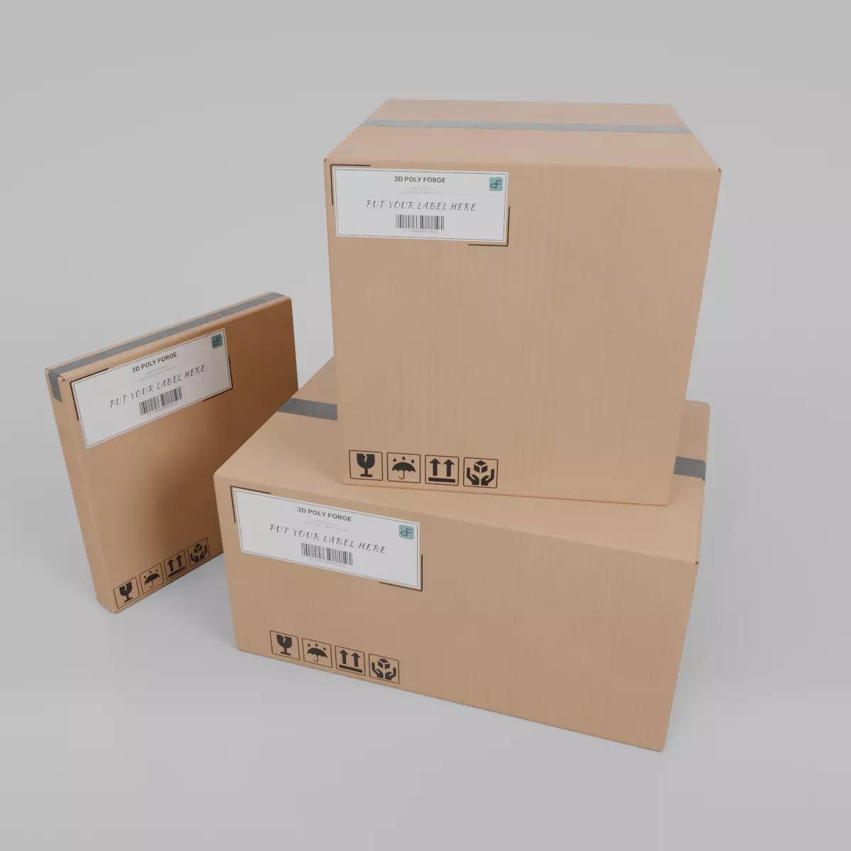 Essential Cube and Rectangular Box - Rigged and Customizable 3D Model Collection_0