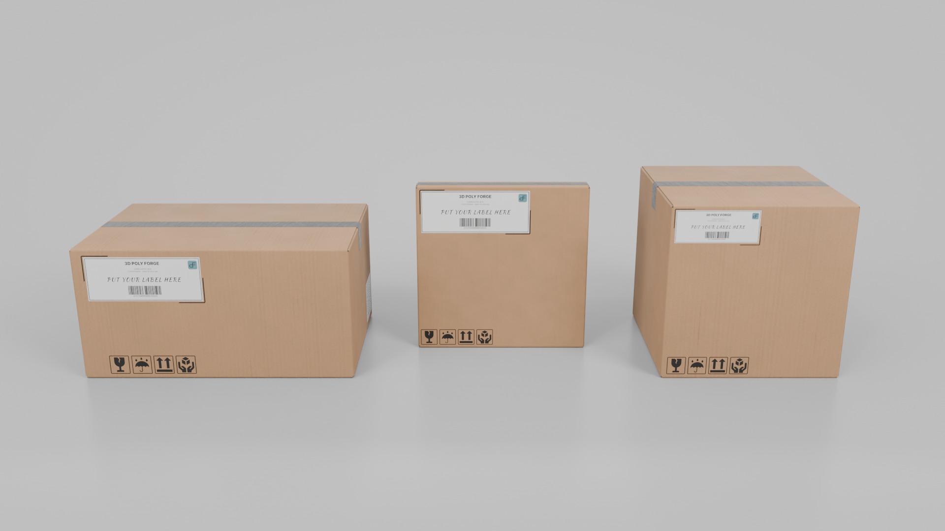 Essential Cube and Rectangular Box - Rigged and Customizable 3D Model Collection_5