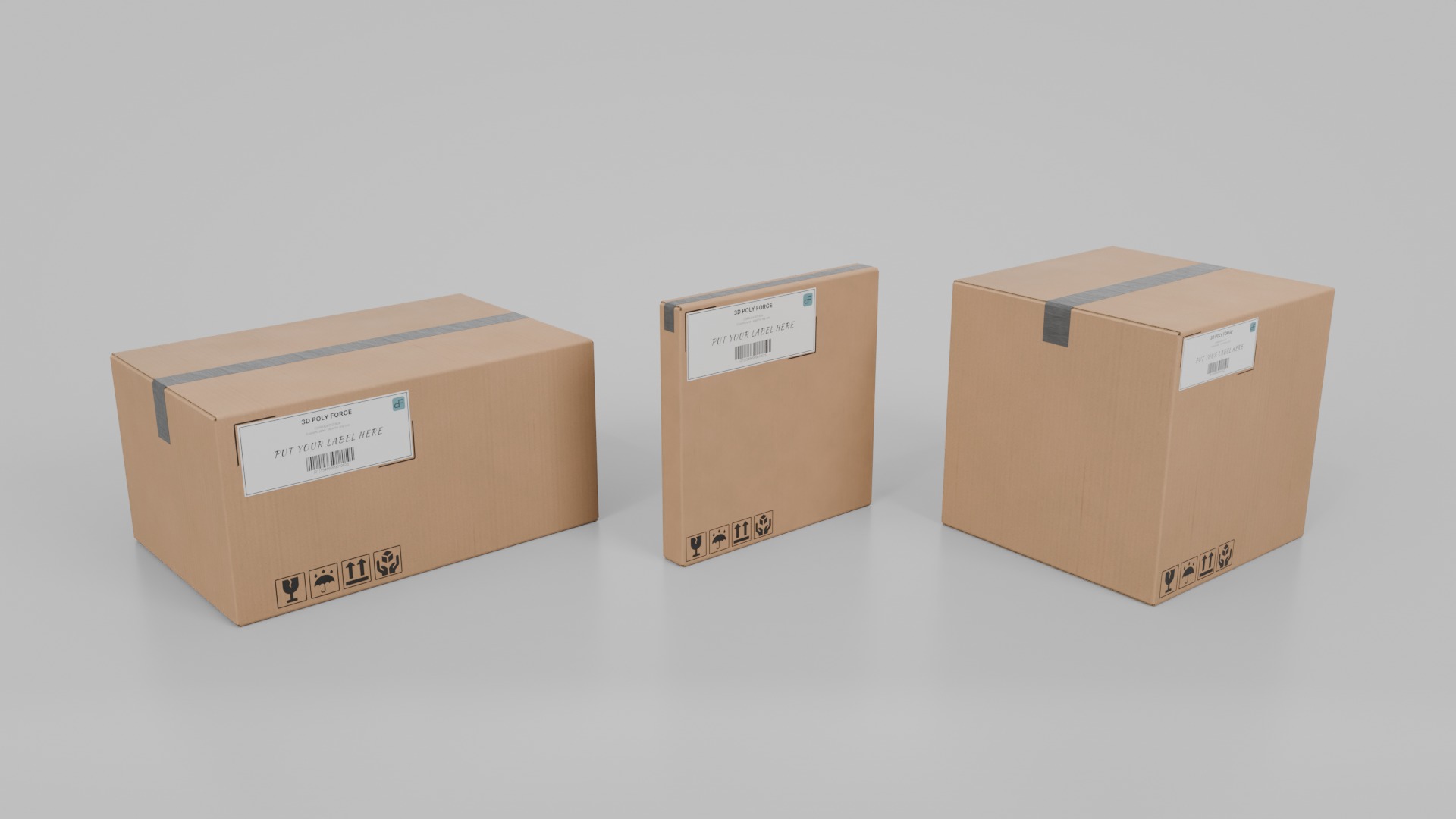 Essential Cube and Rectangular Box - Rigged and Customizable 3D Model Collection_4