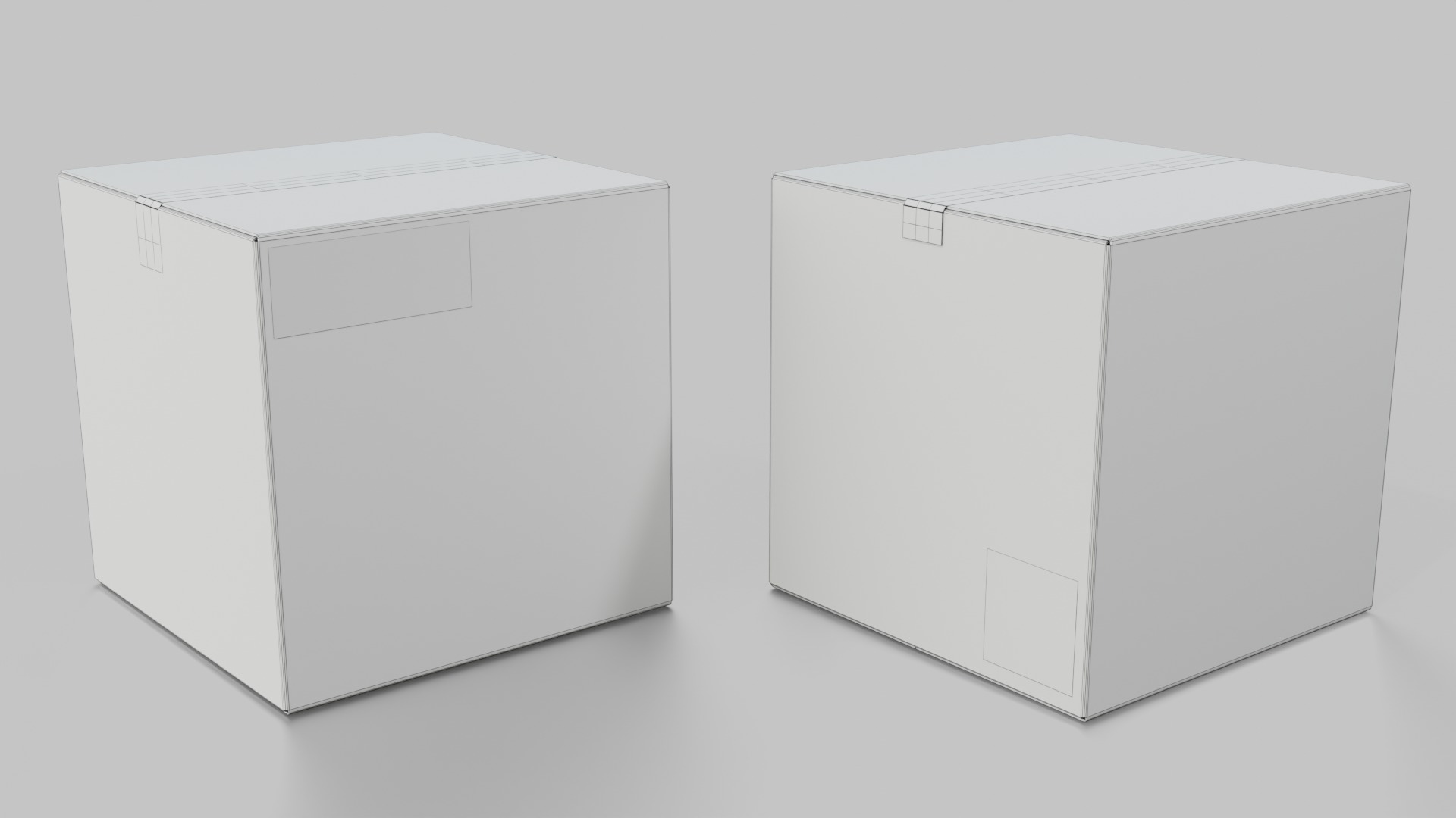Essential Cube and Rectangular Box - Rigged and Customizable 3D Model Collection_12
