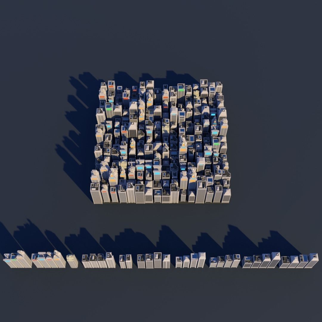 Low Poly City Mega Pack Low-poly 3D model_2