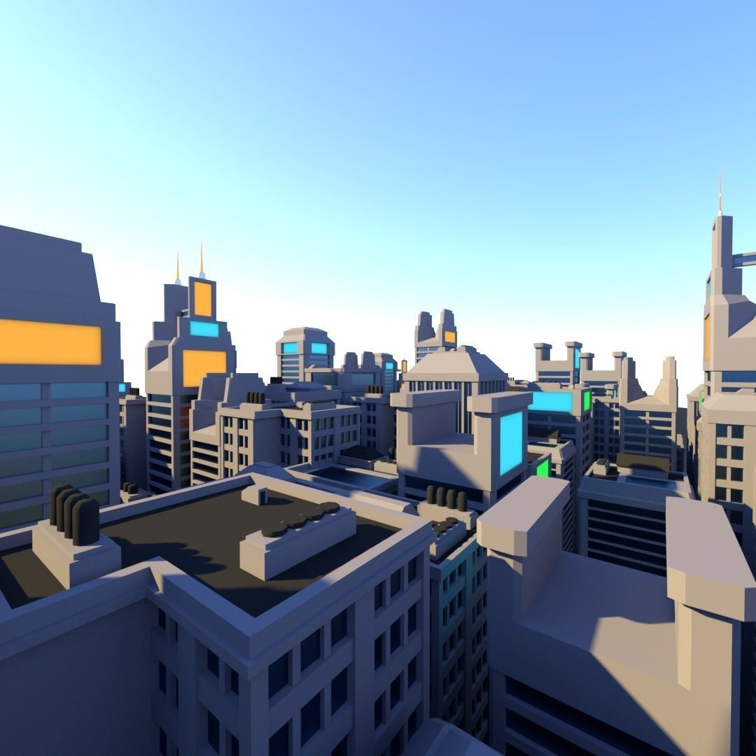 Low Poly City Mega Pack Low-poly 3D model_4
