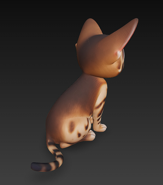 Cat Realistic 3D Model Basic - Low Poly Realistic Low-poly 3D model_6