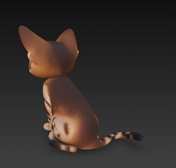 Cat Realistic 3D Model Basic - Low Poly Realistic Low-poly 3D model_5