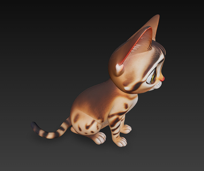 Cat Realistic 3D Model Basic - Low Poly Realistic Low-poly 3D model_7