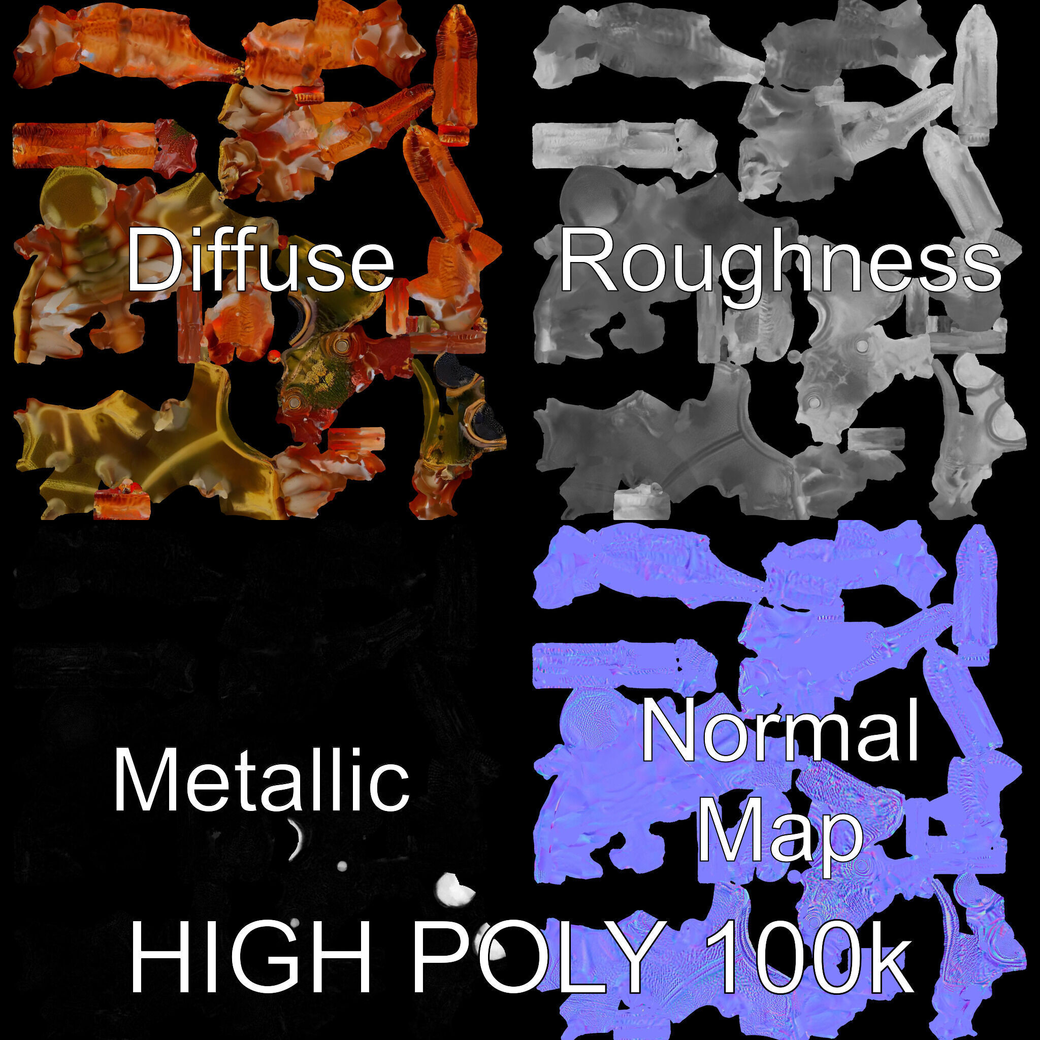 Detailed Insect Model Pack Low-poly 3D model_3