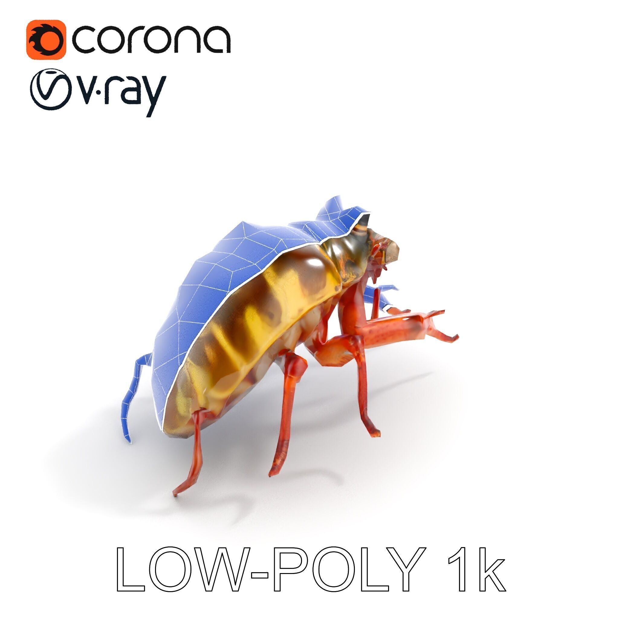 Detailed Insect Model Pack Low-poly 3D model_9