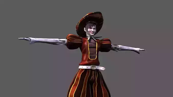 Joker Modeling Low-poly 3D model