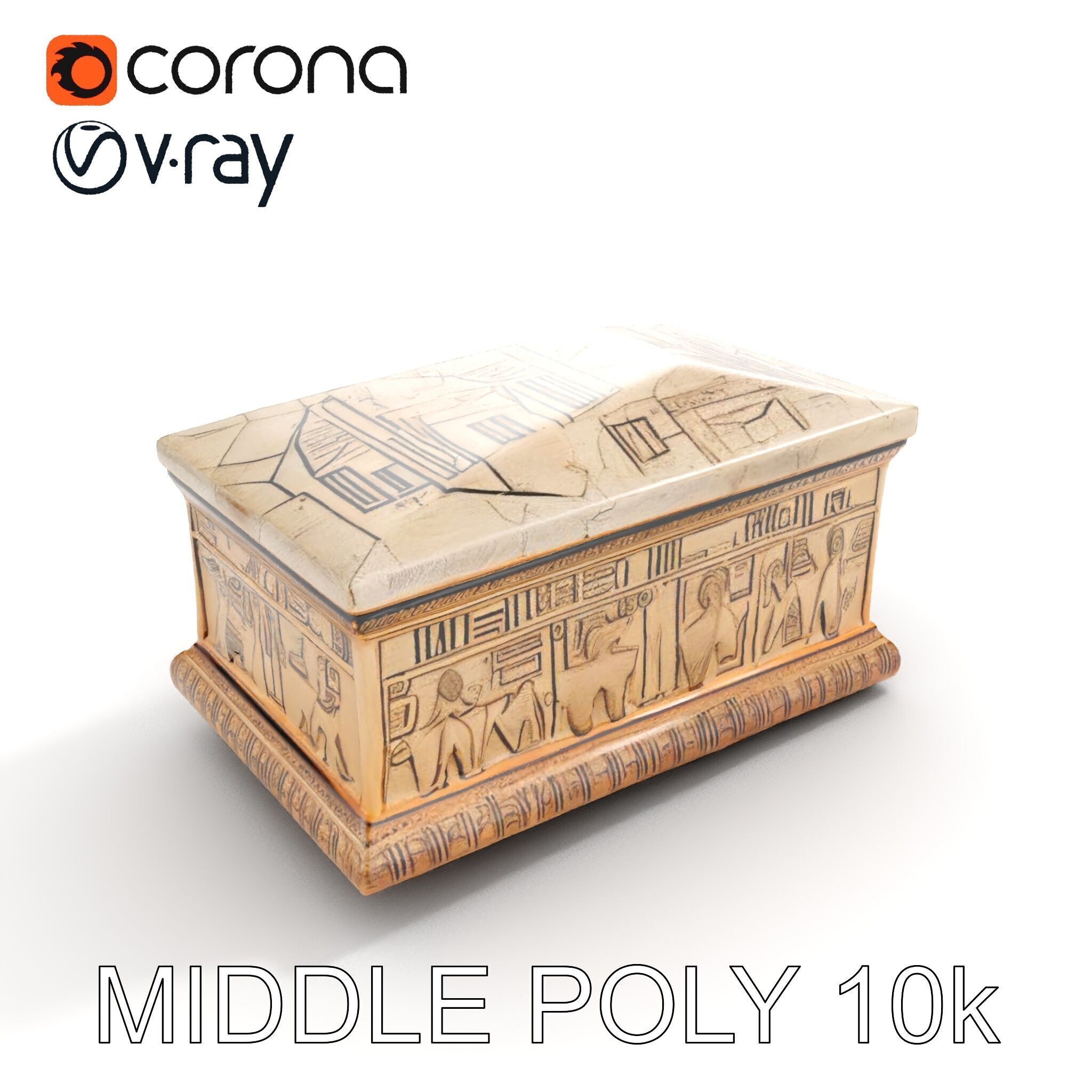 Ancient Egyptian Sarcophagus D Model Pack Low-poly 3D model_33