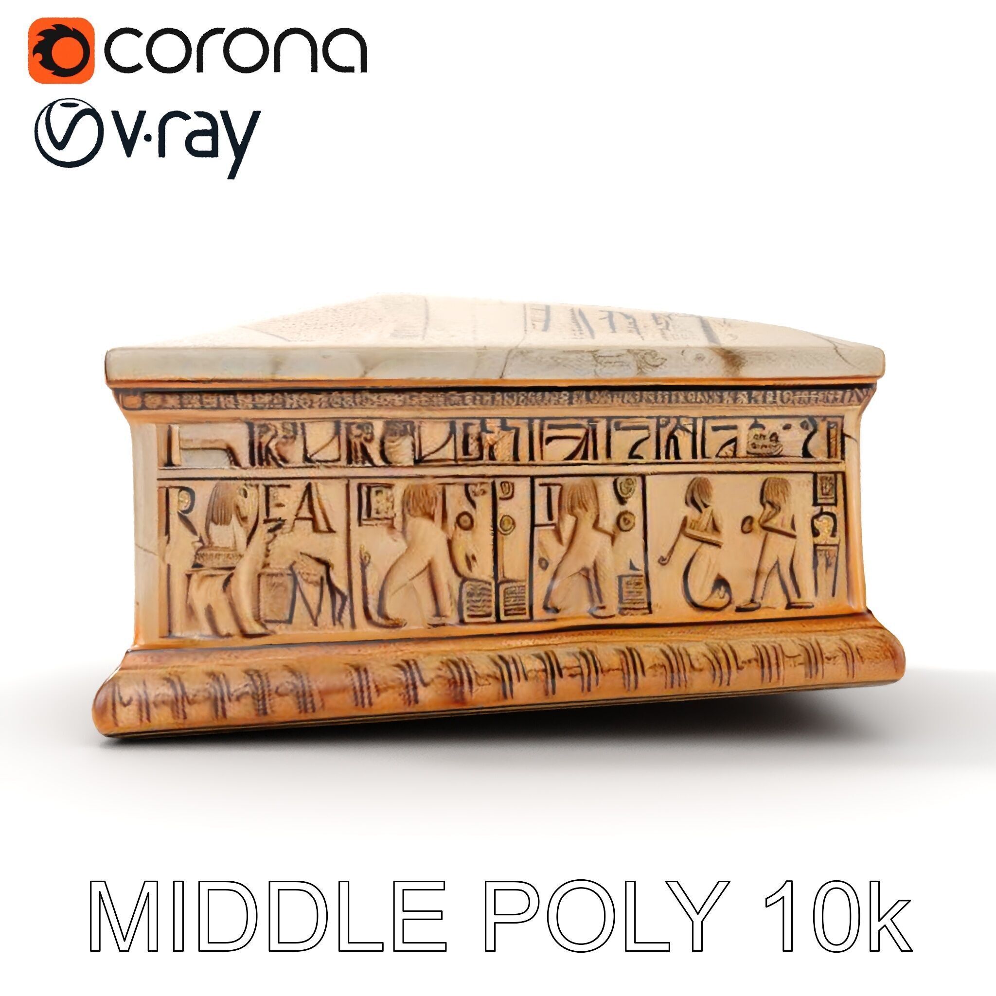 Ancient Egyptian Sarcophagus D Model Pack Low-poly 3D model_6