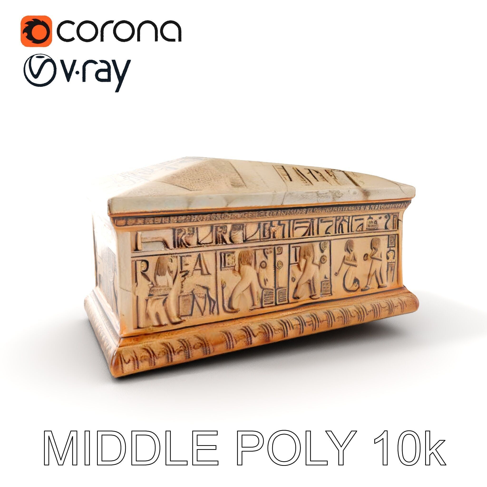Ancient Egyptian Sarcophagus D Model Pack Low-poly 3D model_22