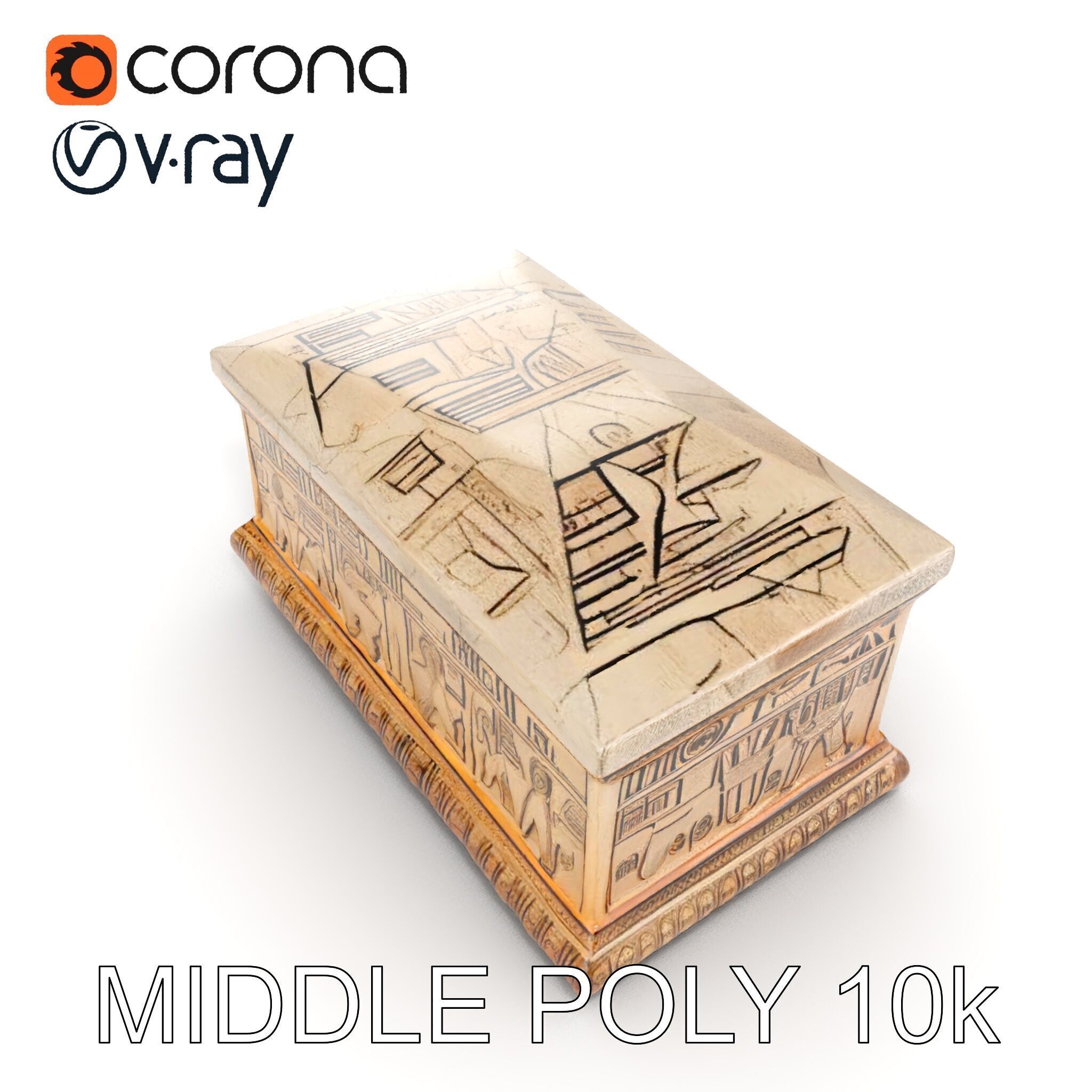 Ancient Egyptian Sarcophagus D Model Pack Low-poly 3D model_14