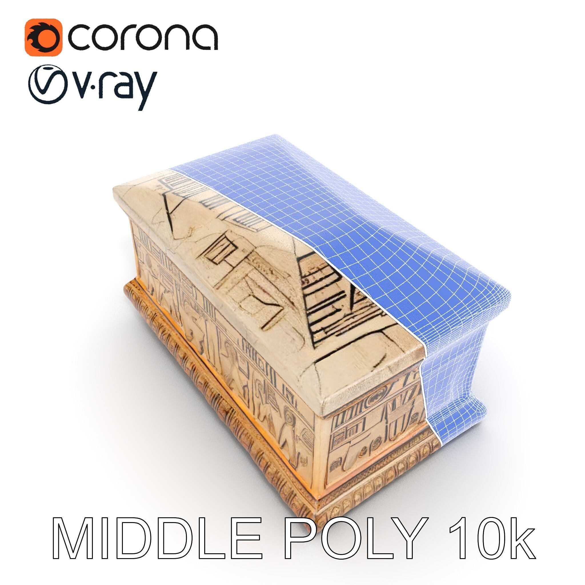 Ancient Egyptian Sarcophagus D Model Pack Low-poly 3D model_30