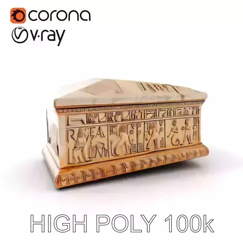 Ancient Egyptian Sarcophagus D Model Pack Low-poly 3D model