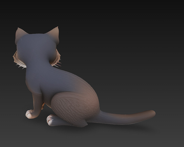 Cat Realistic 3D Model Basic - Low Poly Realistic Low-poly 3D model_5