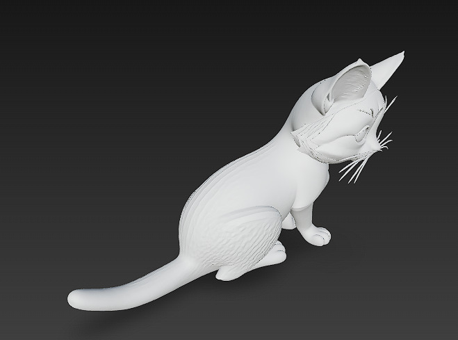 Cat Realistic 3D Model Basic - Low Poly Realistic Low-poly 3D model_10