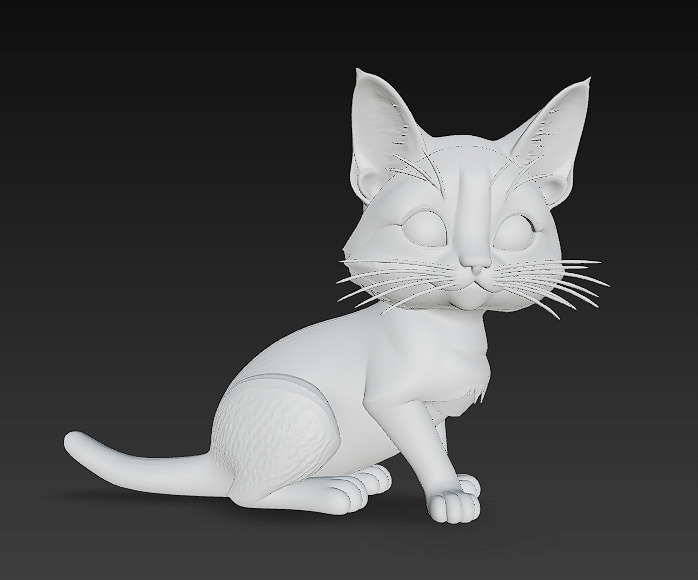 Cat Realistic 3D Model Basic - Low Poly Realistic Low-poly 3D model_9