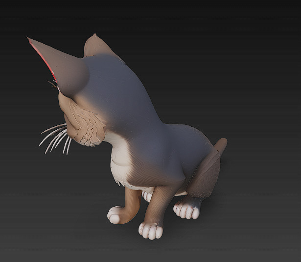 Cat Realistic 3D Model Basic - Low Poly Realistic Low-poly 3D model_4