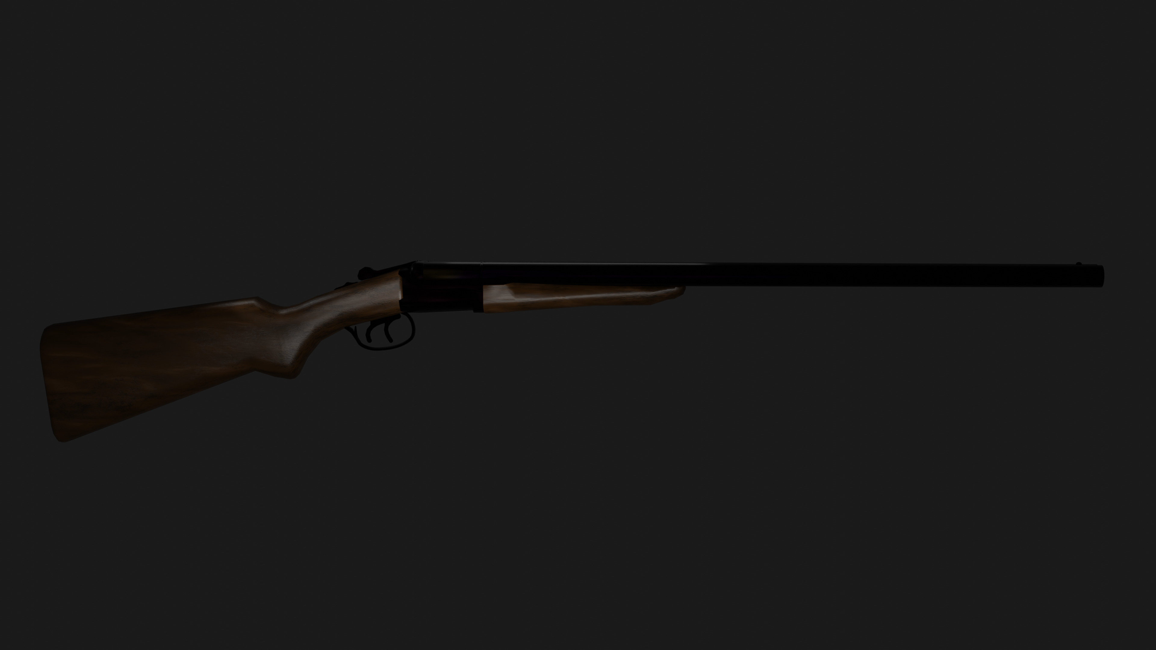 Double Barrel Shotgun 3D model_3