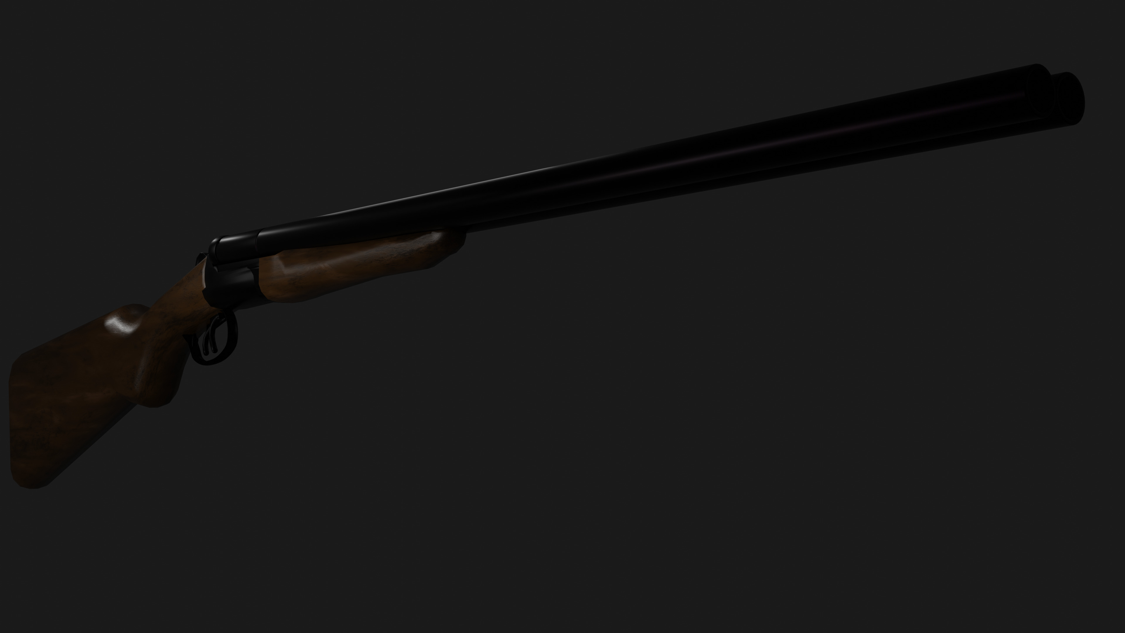 Double Barrel Shotgun 3D model_4