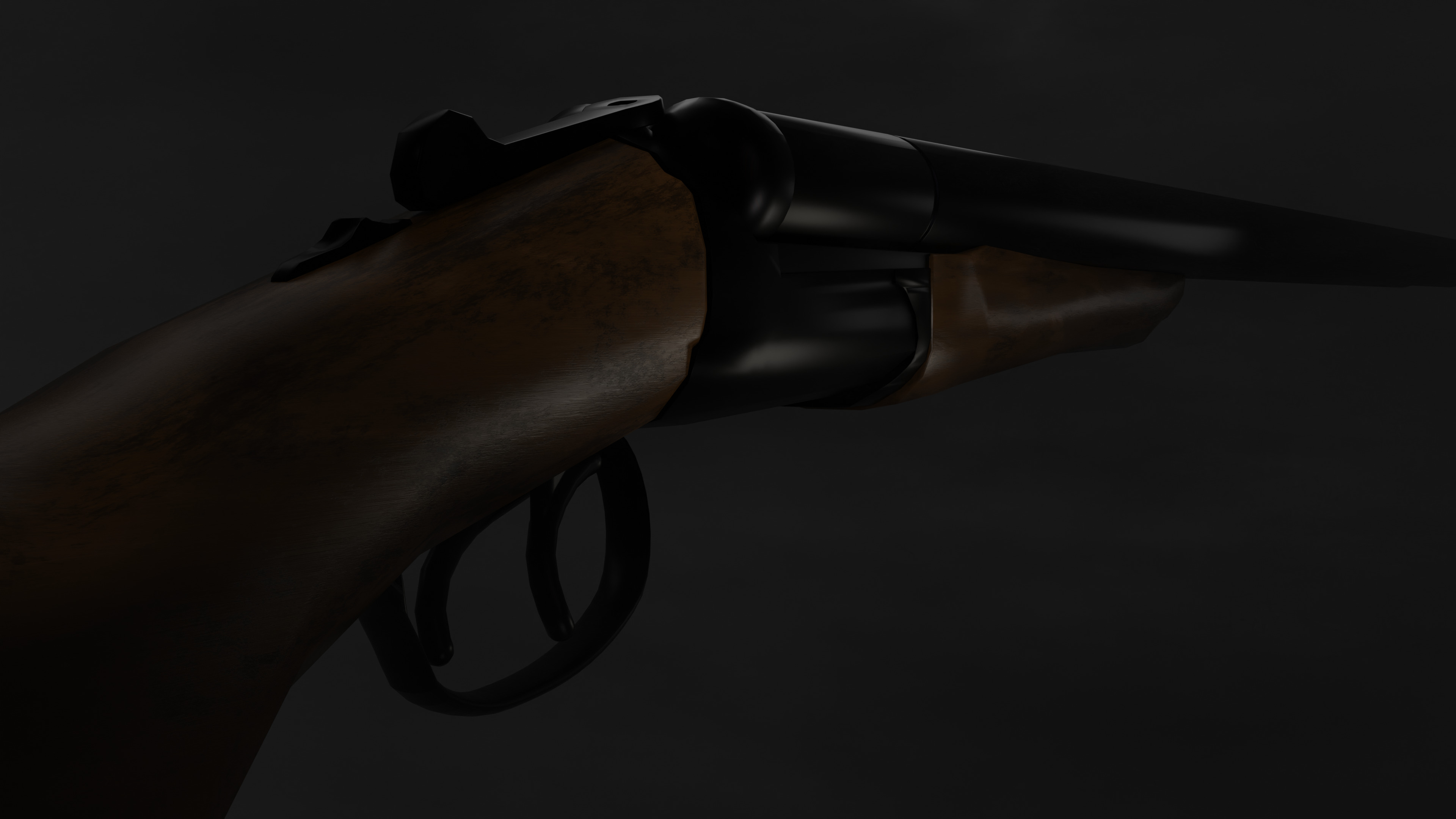 Double Barrel Shotgun 3D model_1