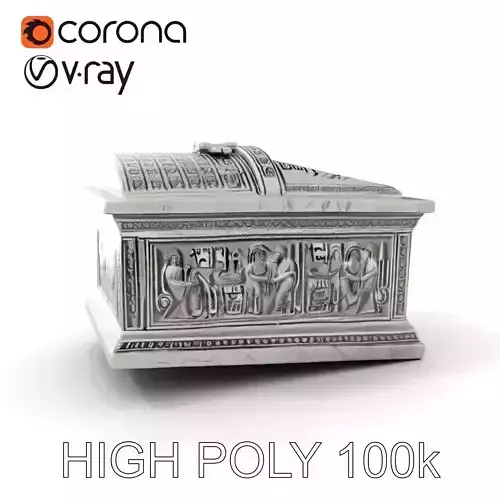 Egyptian Ancient Sarcophagus Model Pack Low-poly 3D model