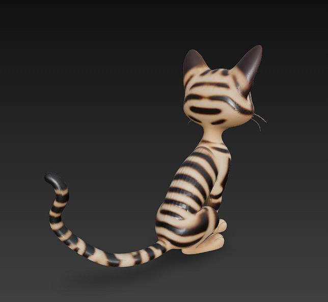 Cat Realistic 3D Model Basic - Low Poly Realistic Low-poly 3D model_5