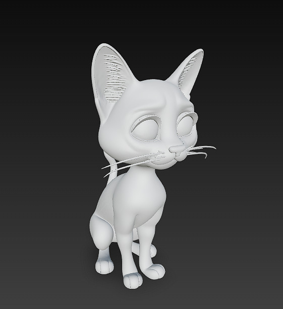Cat Realistic 3D Model Basic - Low Poly Realistic Low-poly 3D model_8