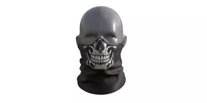 neck gaiter skull  Low-poly 3D model