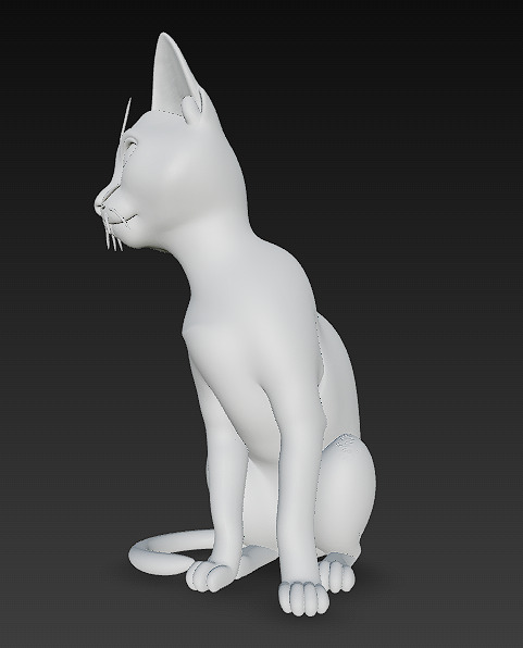 Cat Realistic 3D Model Basic - Low Poly Realistic Low-poly 3D model_8