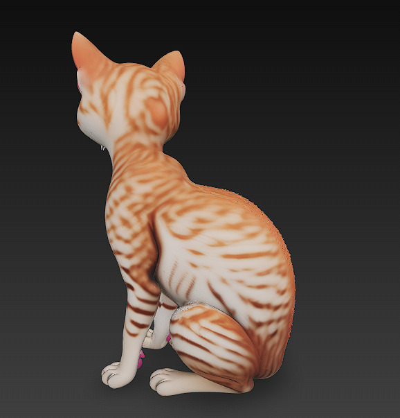 Cat Realistic 3D Model Basic - Low Poly Realistic Low-poly 3D model_4
