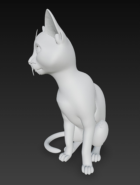 Cat Realistic 3D Model Basic - Low Poly Realistic Low-poly 3D model_13