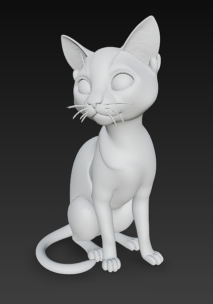 Cat Realistic 3D Model Basic - Low Poly Realistic Low-poly 3D model_9