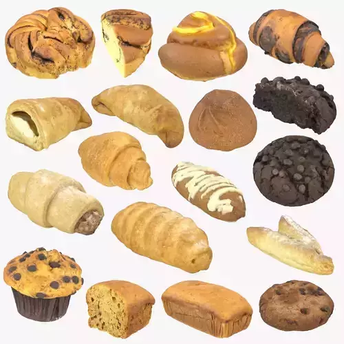 Baked Goods 3D Model Collection