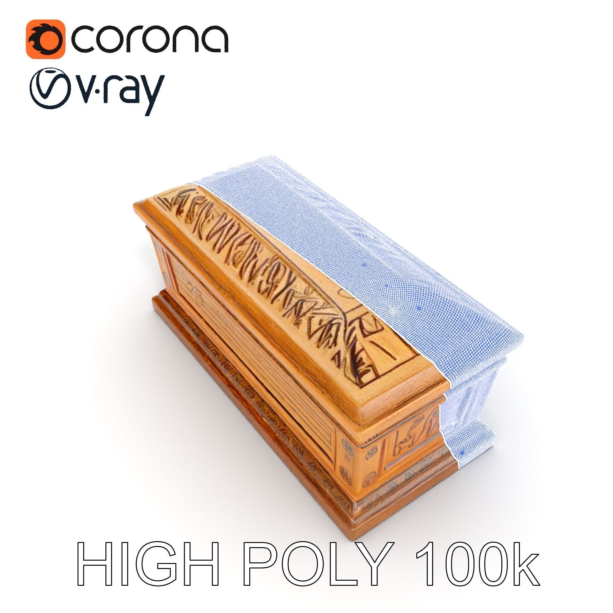 Ancient Egyptian Sarcophagus D Model Pack Low-poly 3D model_29