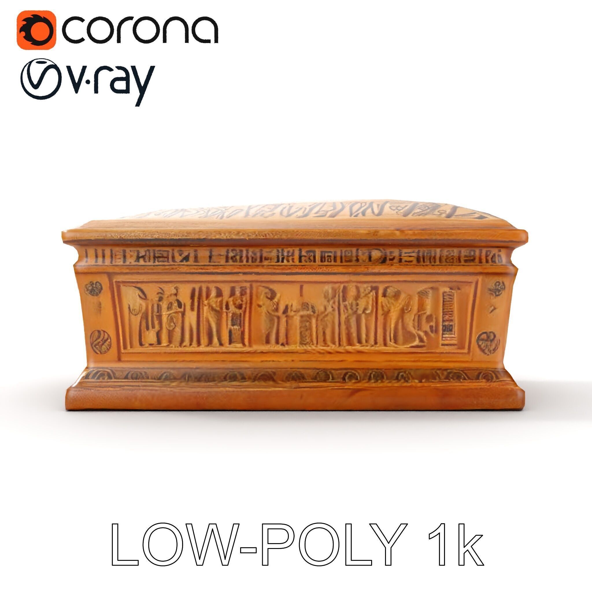 Ancient Egyptian Sarcophagus D Model Pack Low-poly 3D model_34