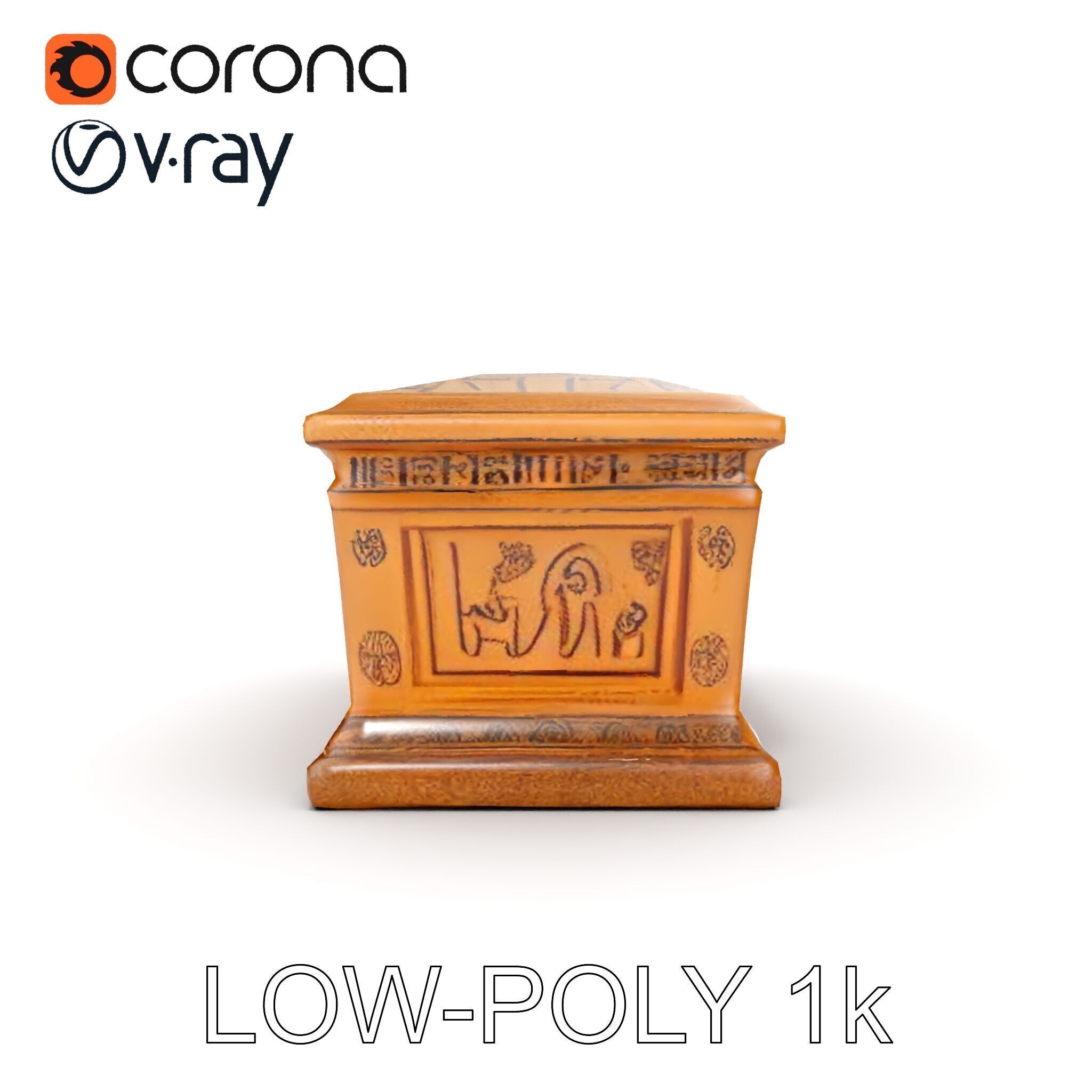 Ancient Egyptian Sarcophagus D Model Pack Low-poly 3D model_19