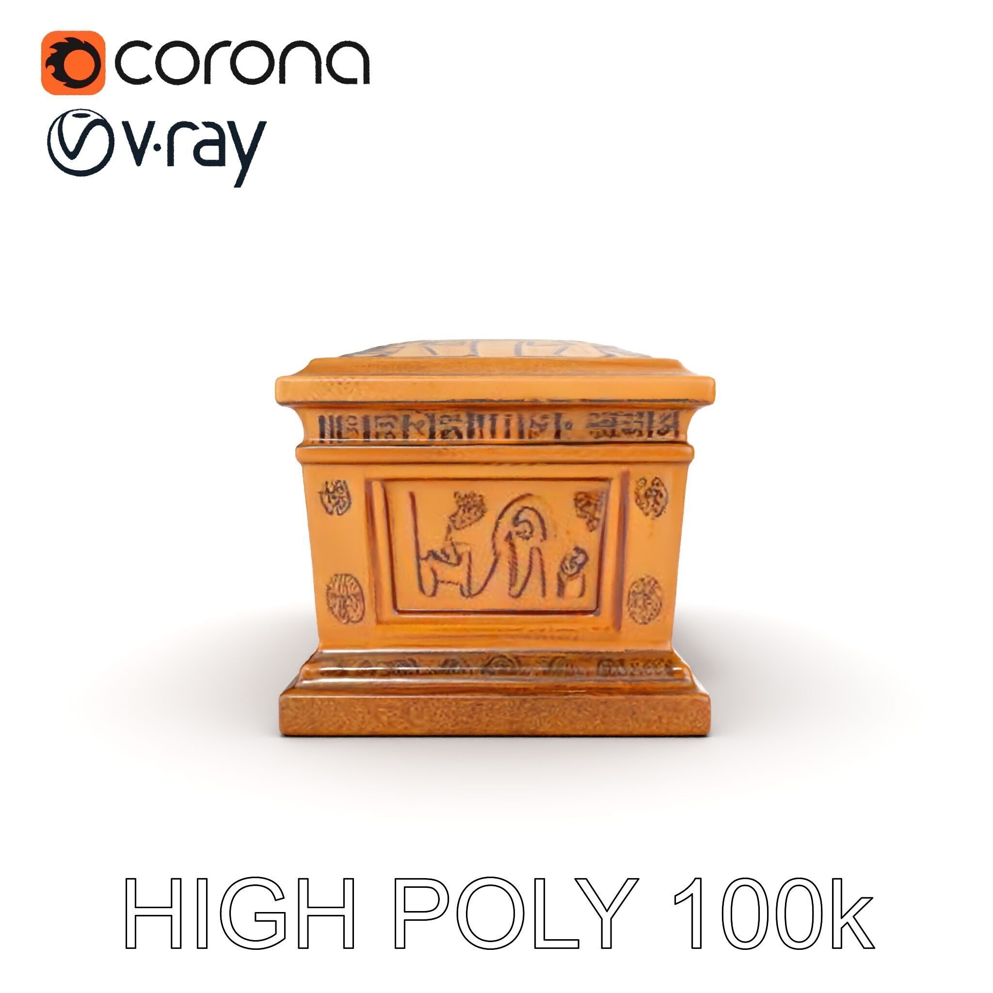 Ancient Egyptian Sarcophagus D Model Pack Low-poly 3D model_17