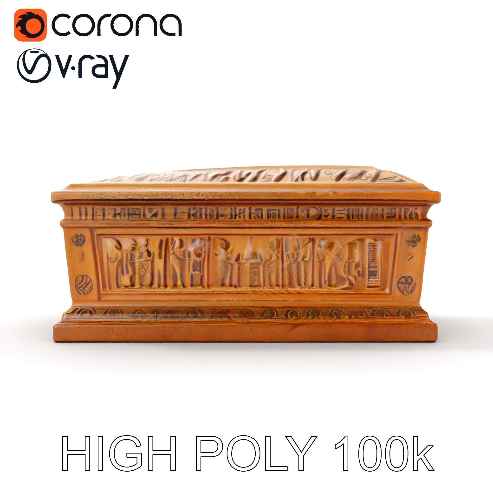 Ancient Egyptian Sarcophagus D Model Pack Low-poly 3D model_23