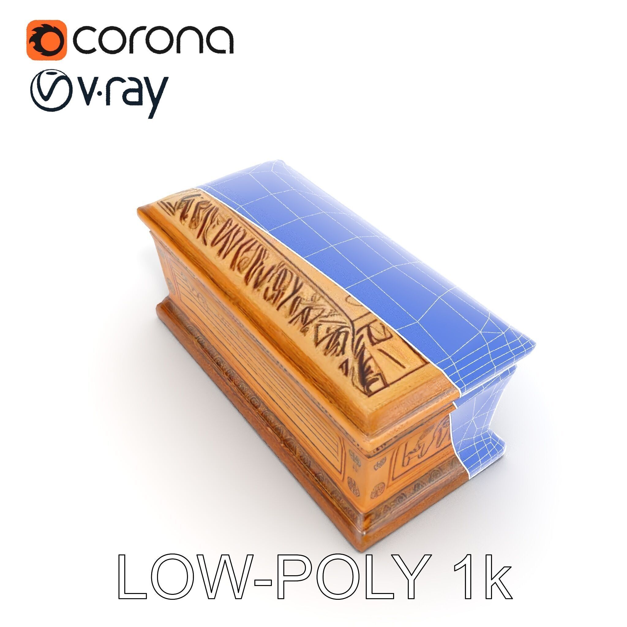 Ancient Egyptian Sarcophagus D Model Pack Low-poly 3D model_22