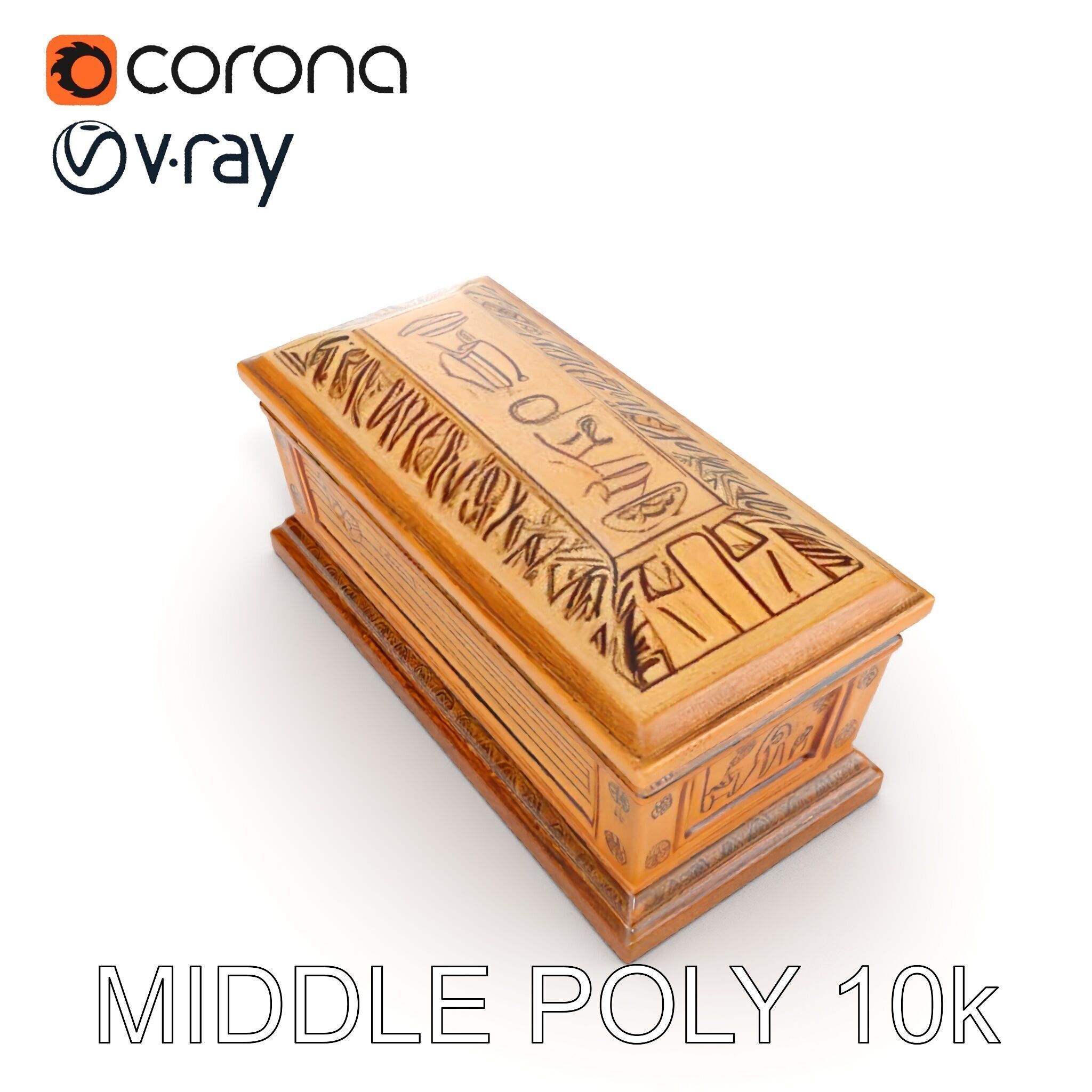 Ancient Egyptian Sarcophagus D Model Pack Low-poly 3D model_15